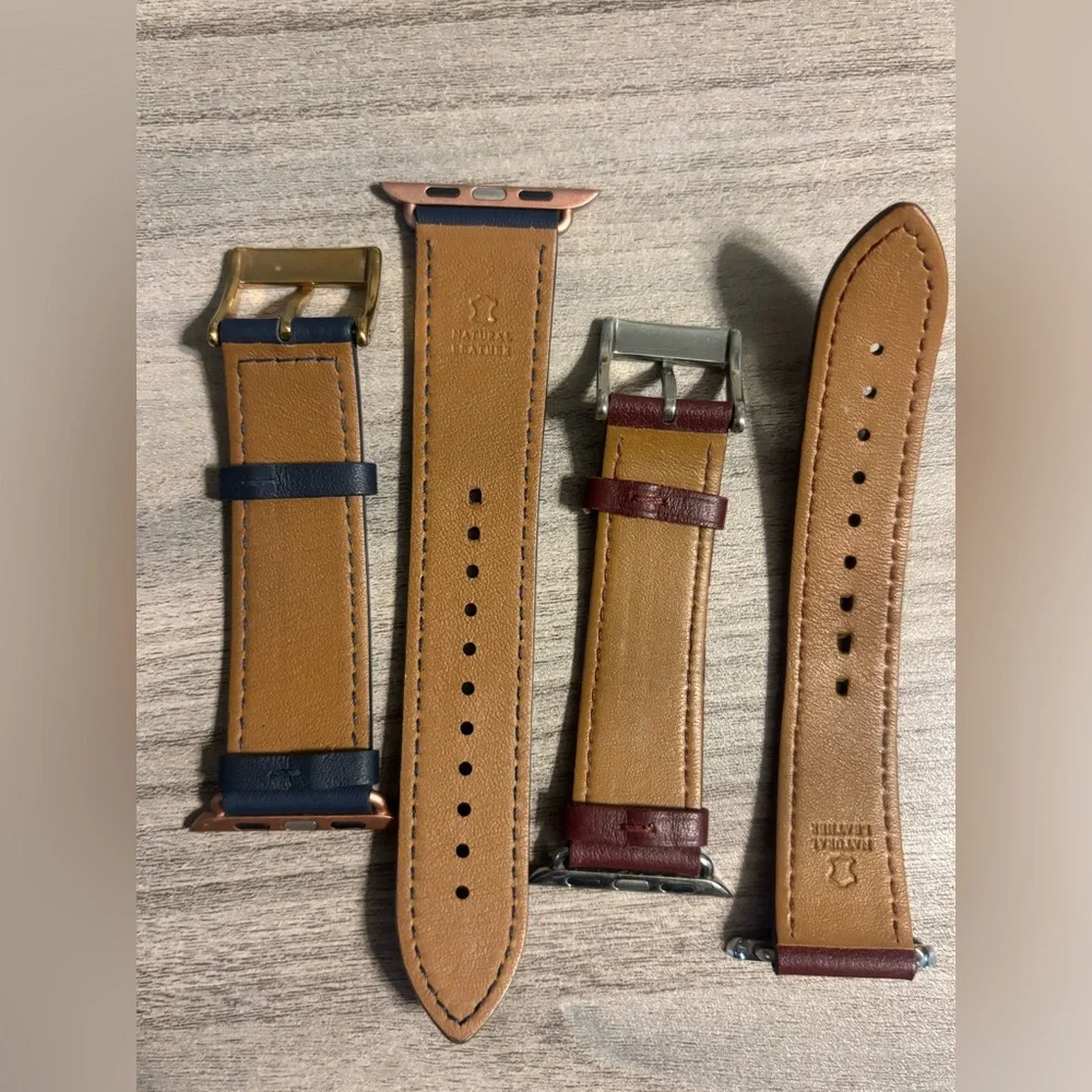 Set of 2 Watch bands /Blue and Burgundy bands for Apple Watch/ fit for 40 mm
